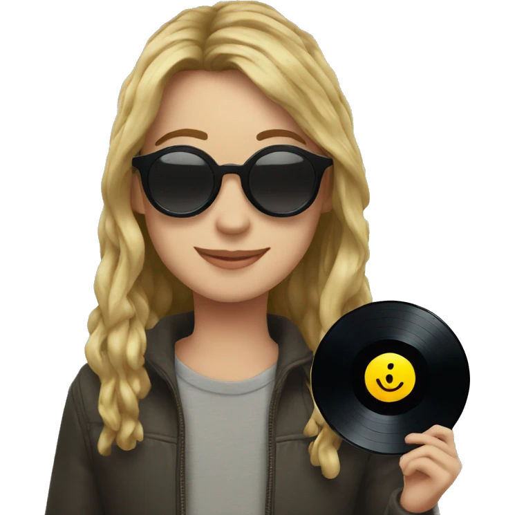 Vinyl record with me emoji