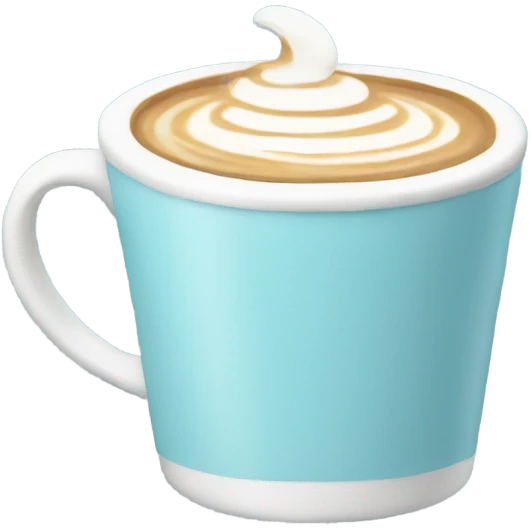 Pastel blue latte emoji