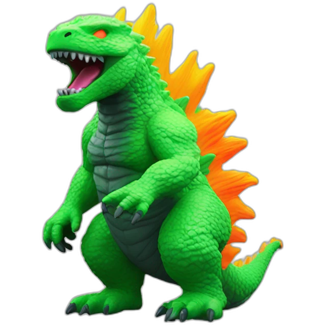 Godzilla fluo toy emoji