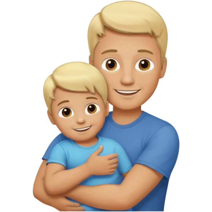 silhouette of a blond father holding a child emoji