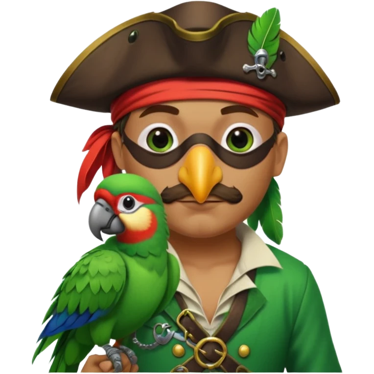 pirate and parrot emoji