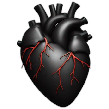 black real Heart emoji
