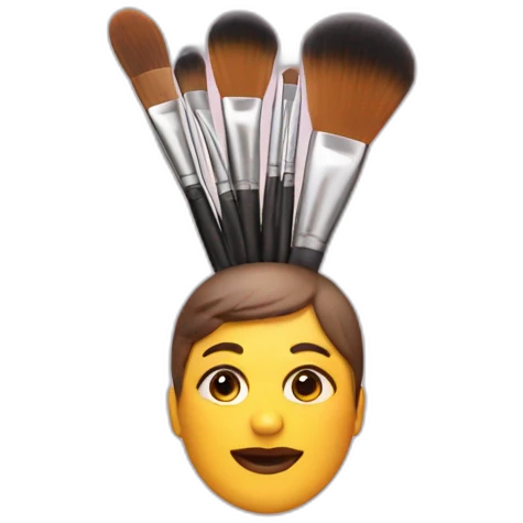 3d makeup brush  emoji