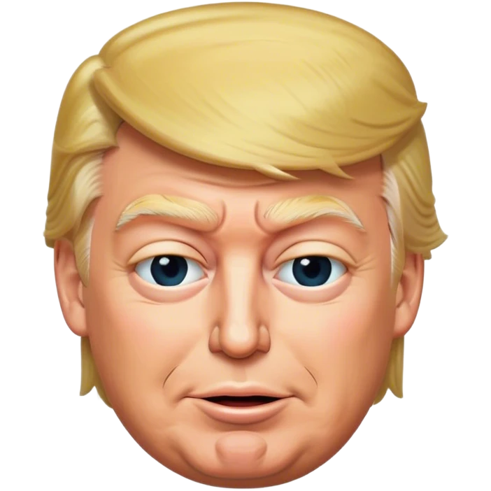 photorealistic Donald trump winks emoji
