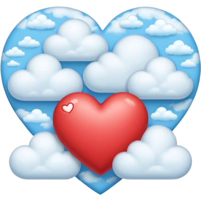 Heart with clouds emoji