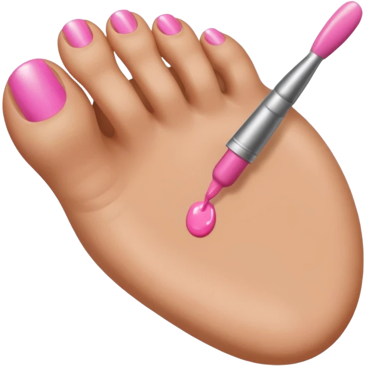 Crest an emoji of toes being painted emoji