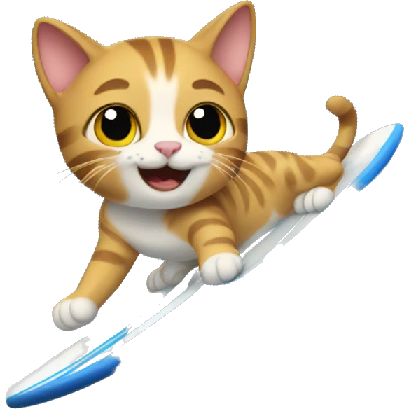cat surfing emoji
