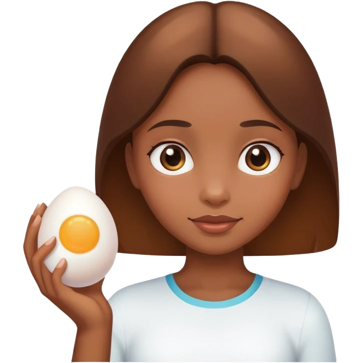 Huevo y una chica  emoji