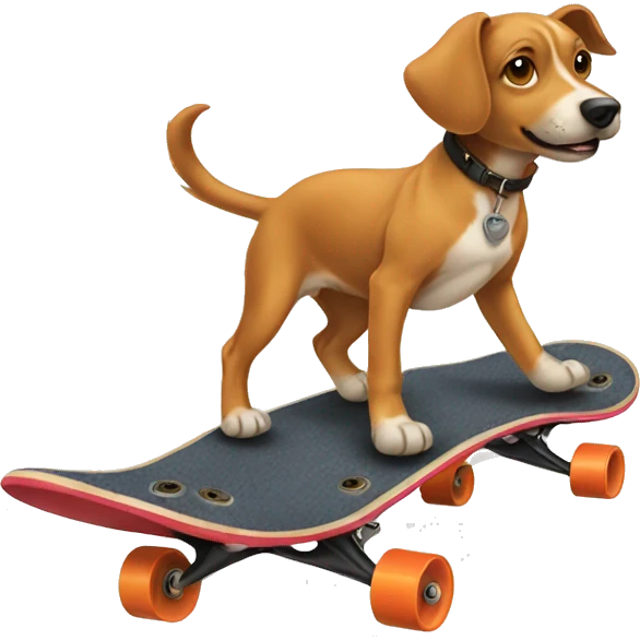 dog skateboarding emoji