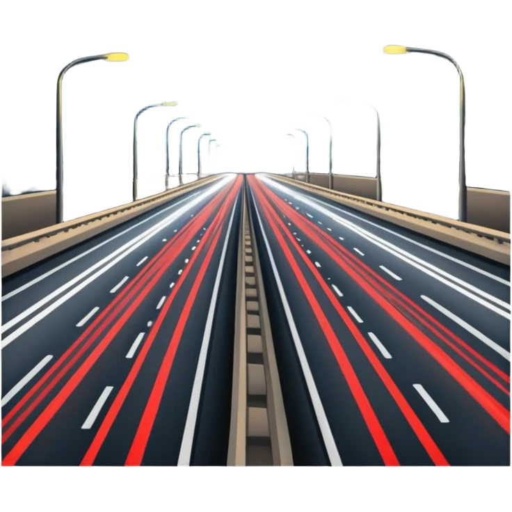 Night time over a busy highway emoji