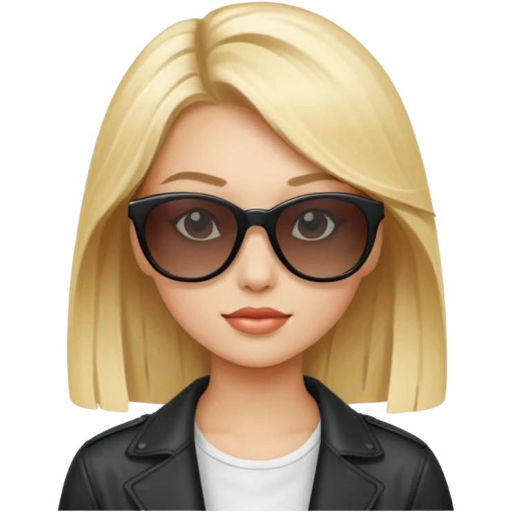 stylish blonde girl with sunglasses emoji