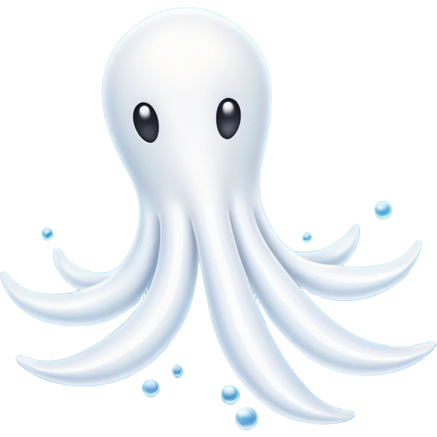 White Swimming sperm emoji emoji