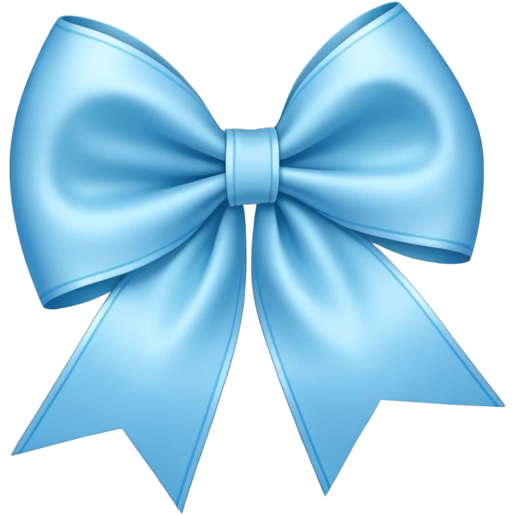 Light blue bow on light blue bow emoji