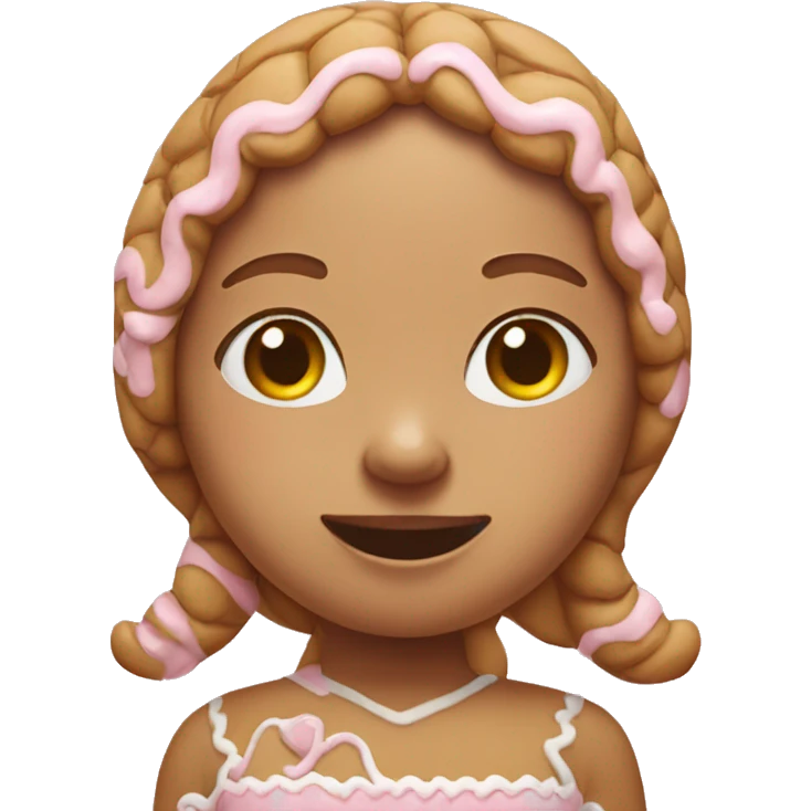 Pastel gingerbread girl emoji