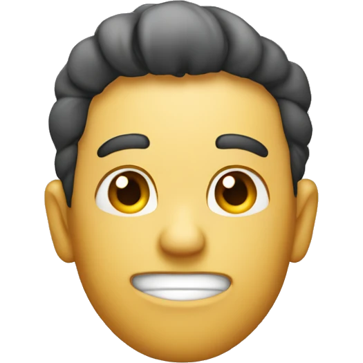 thinking hard smile. emoji