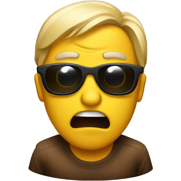 Shocked emoji with sunglasses  emoji