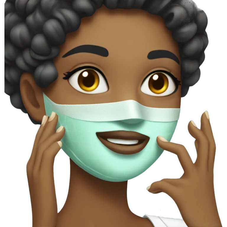 beautician doing a skin cleanse emoji
