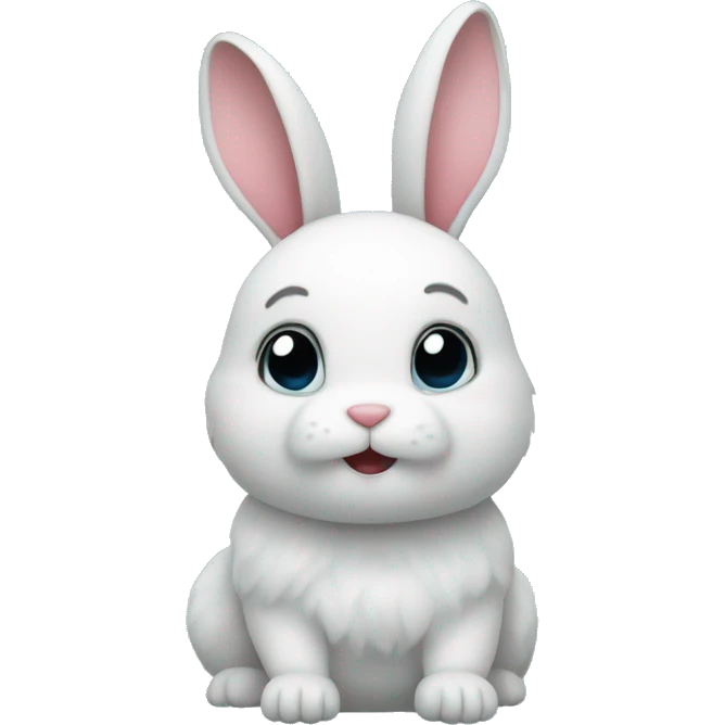 bunny with snow flakes emoji