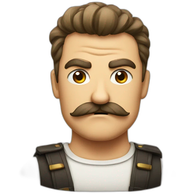 A small angry german with a small moustache emoji