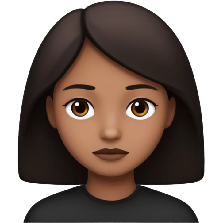 Not identify face with dark look or evil smile emoji
