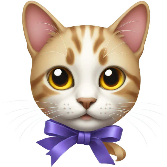 Cat with ribbon emoji