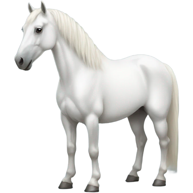 White horse standing emoji