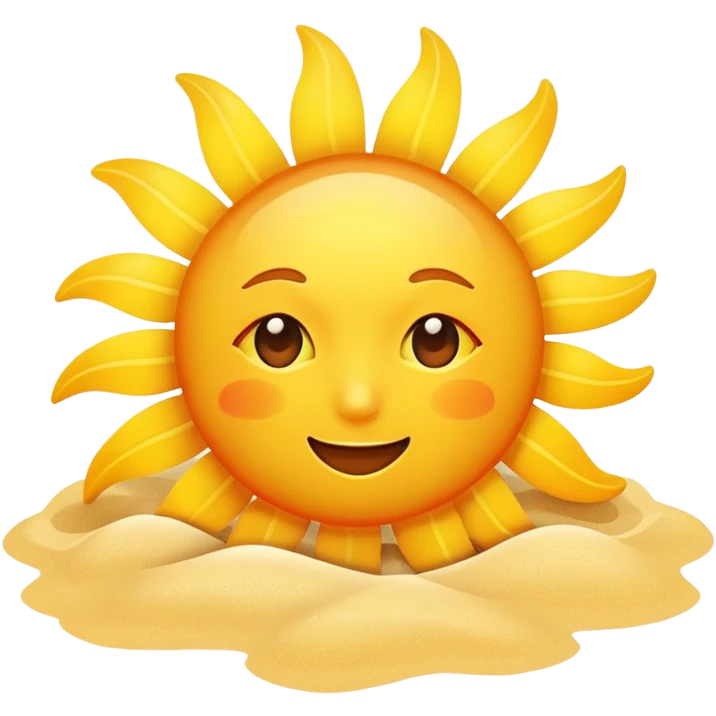 Beach sun emoji