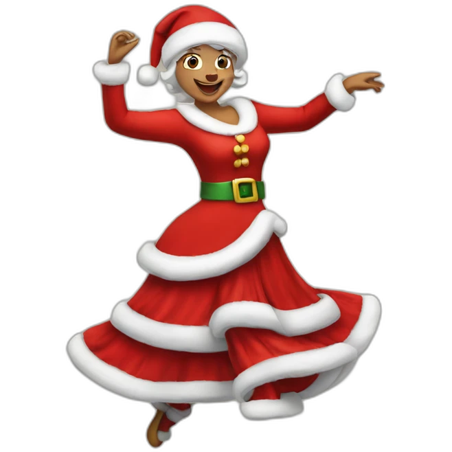 mrs santa claus dancing emoji