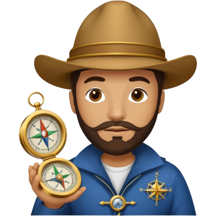 Magellan with compas emoji