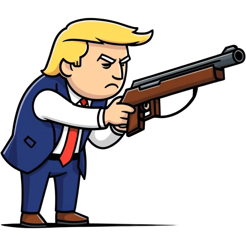 Donald Trump shooting illegals emoji