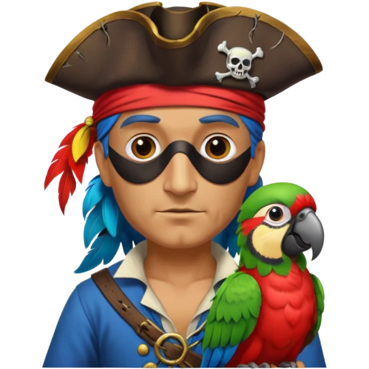 pirate and parrot emoji