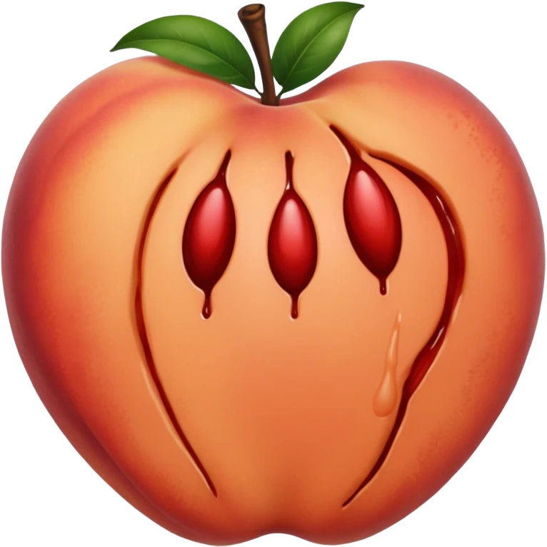 handprint on peach emoji