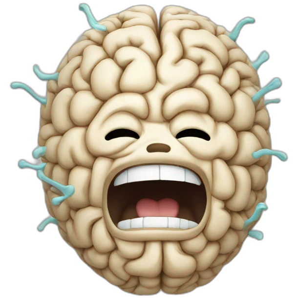 screaming brain emoji