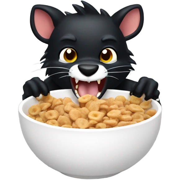 tasmanian devil eating cereal emoji