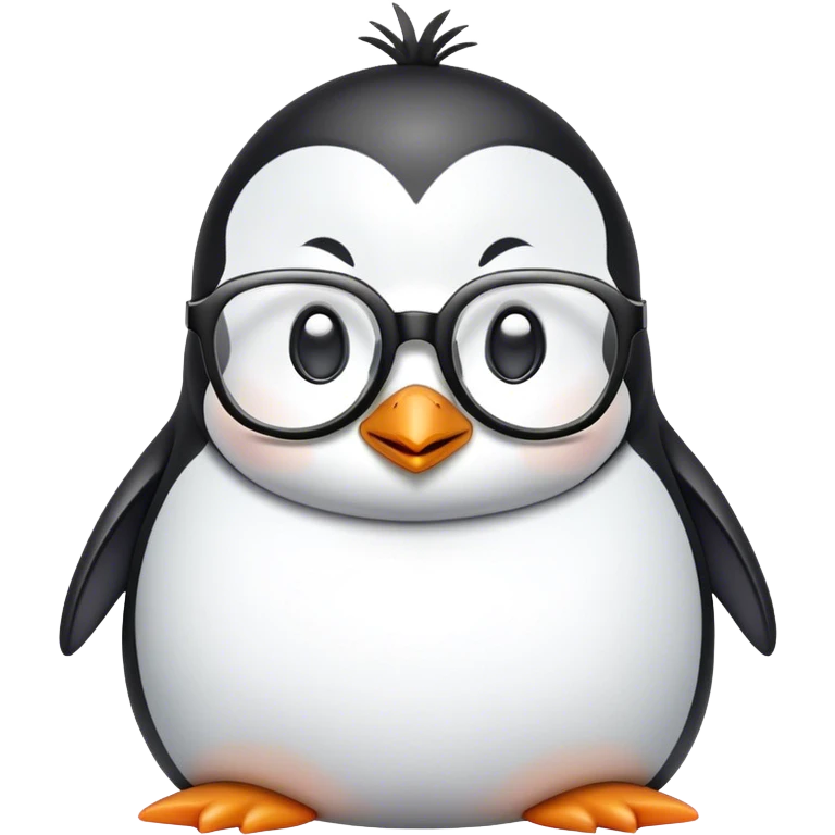 penguin wearing glasses emoji