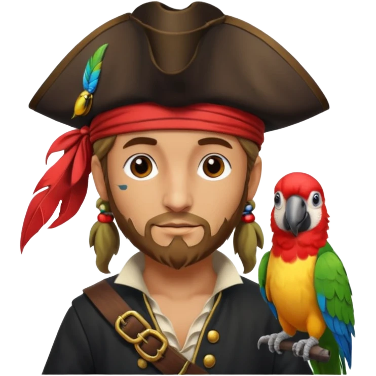 pirate and parrot emoji