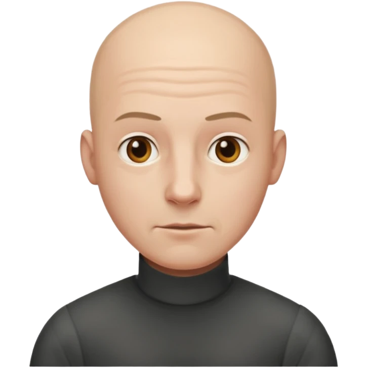 Une personne homme sans cheveux emoji