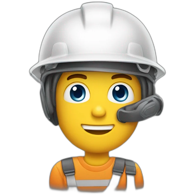 Trabajador con casco con su mano dando ok  emoji