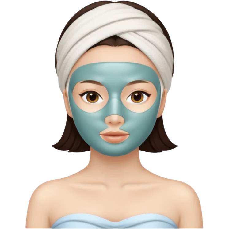 lady is relaxing with a facemask emoji