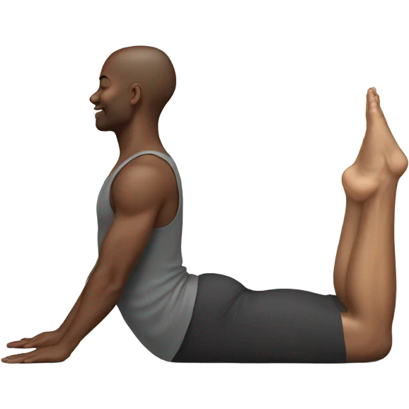 Back bend yoga white male  emoji