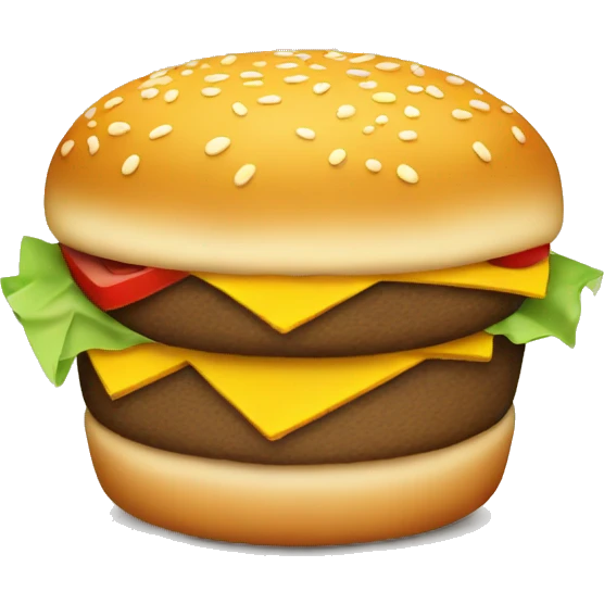 a cheeseburger as a muffin  emoji