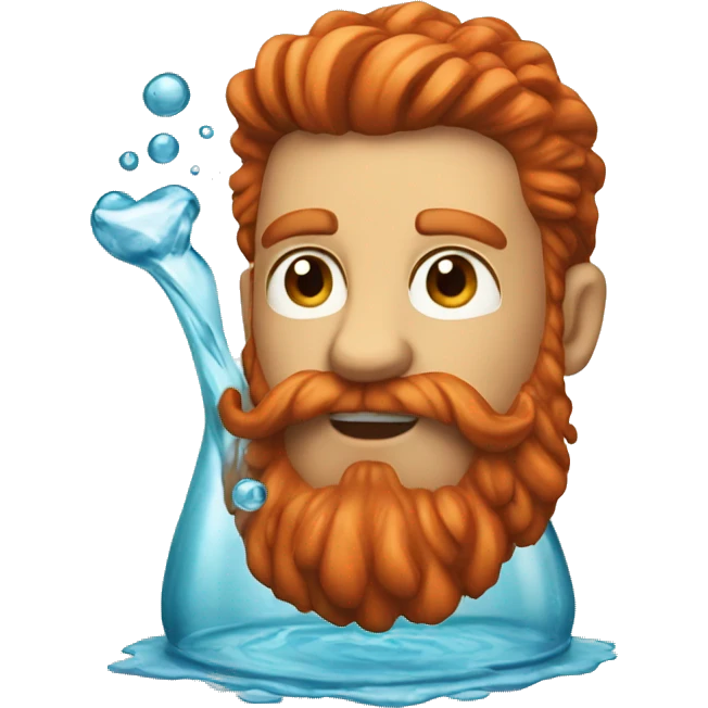 red beard water  emoji