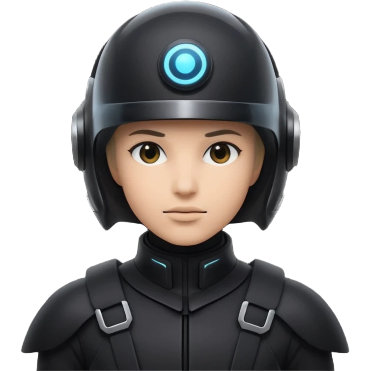 time traveler in black clothes emoji