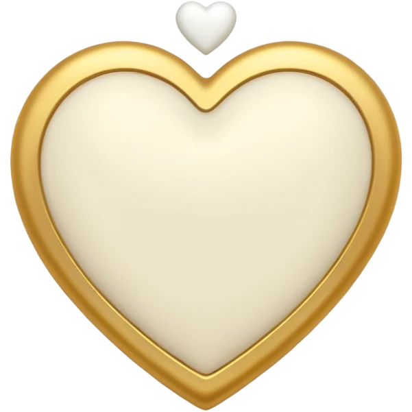 white heart with soft gold glow emoji