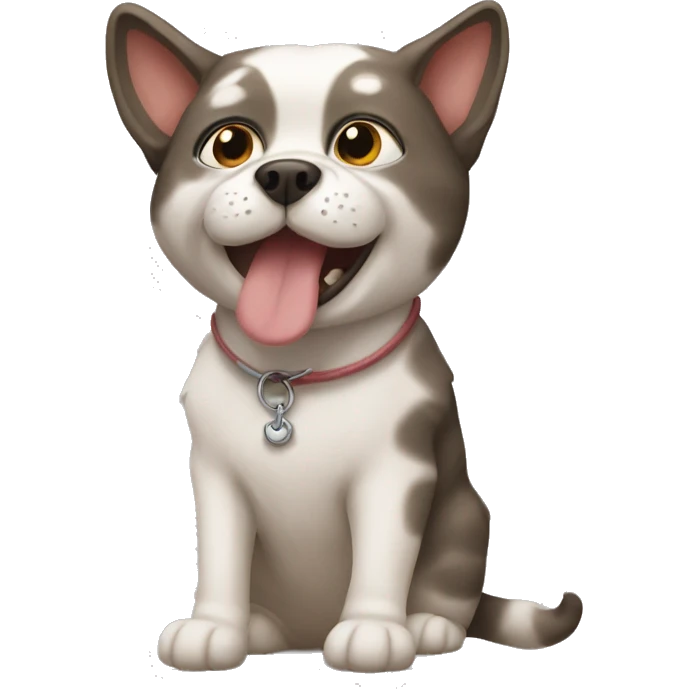 Cat friends dog emoji