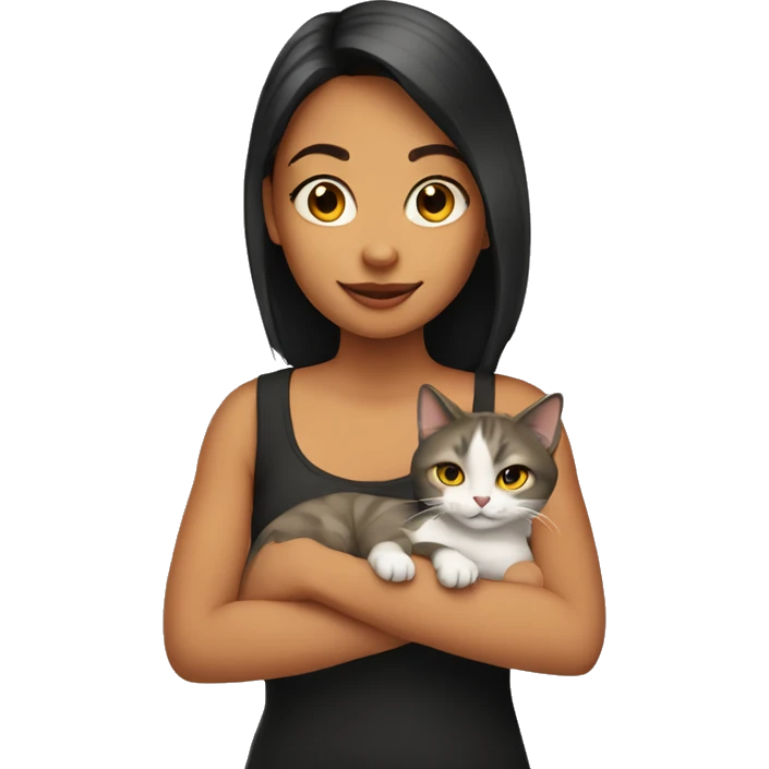 1girl with a cat emoji