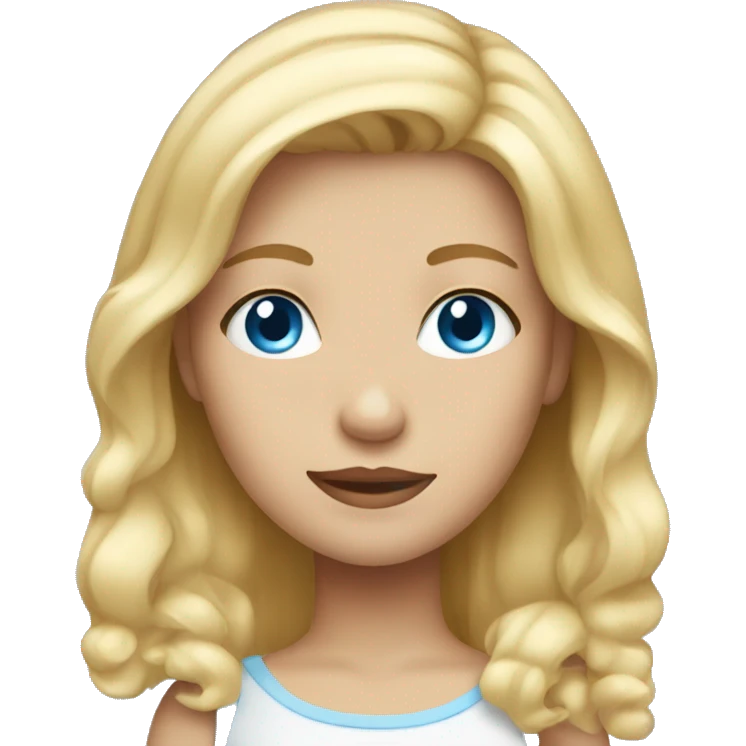 girl with blonde hair and blue eyes emoji
