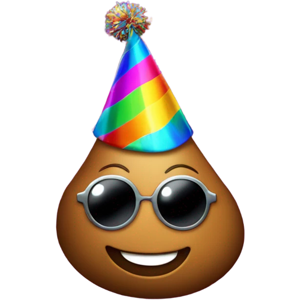 poop emoji partying emoji