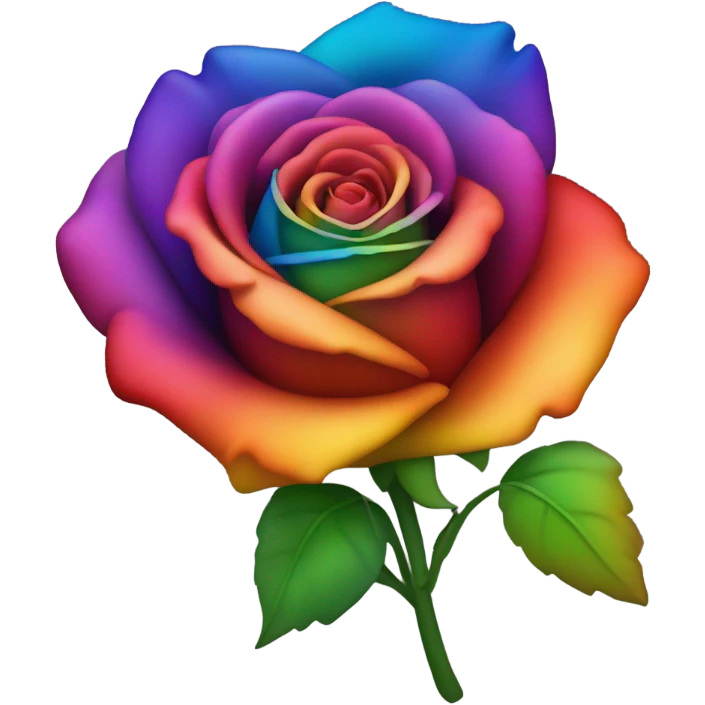 rainbow rose  emoji