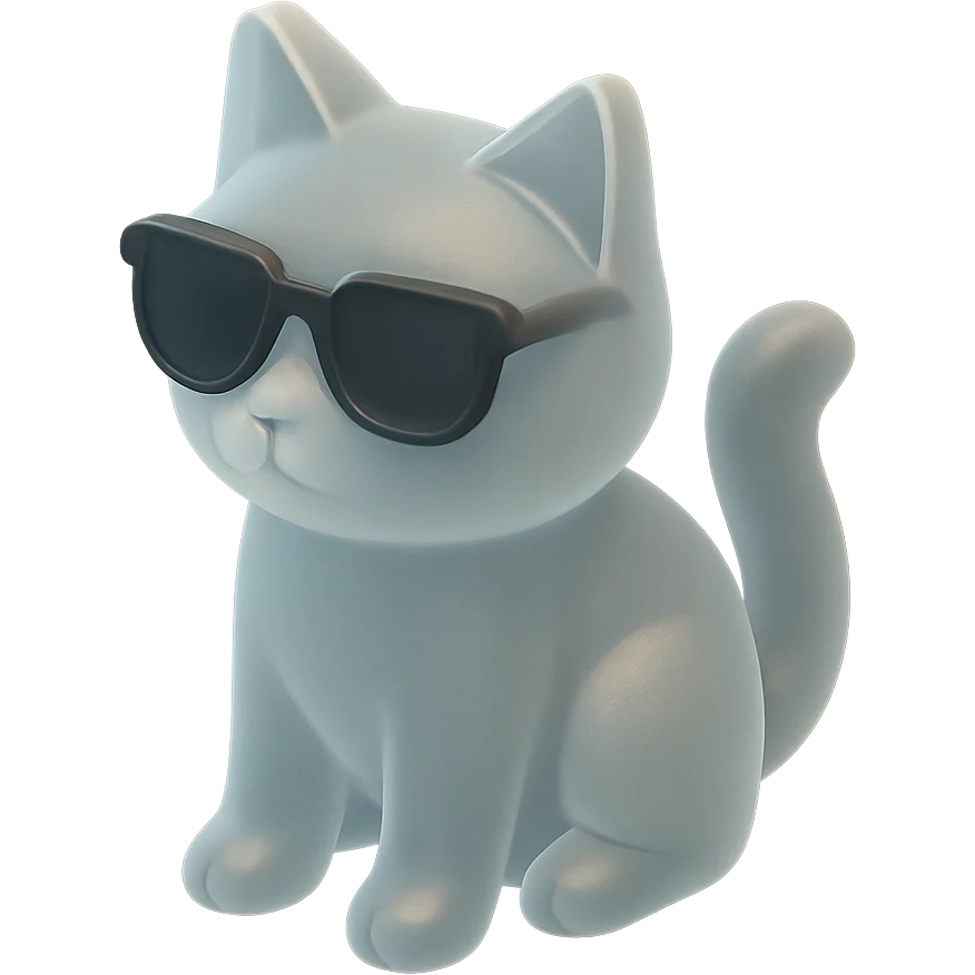 Cat wearing sunglasses emoji